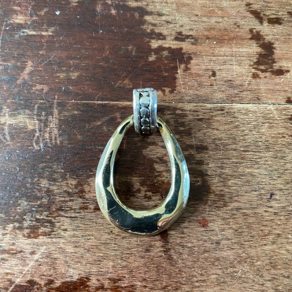 Elegant Gold and Silver Doorknocker Pendant